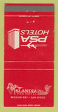 Matchbook Cover - PSA Hotels Islandia Mission Bay San Diego CA girlie 30 Strike