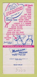 Matchbook Cover - 1000 Acres Ranch Resort Stony Creek NY 30 Strike