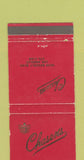 Matchbook Cover - Chasen's Restaurant Los Angeles CA WORN 30 Strike