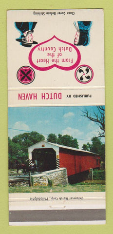 Matchbook Cover - Dutch Haven Soudersburg PA Tourism 30 Strike
