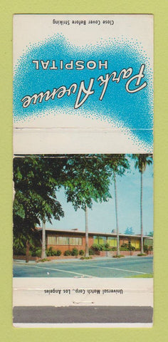 Matchbook Cover - Park Avenue Hospital Pomona CA 30 Strike