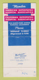 Matchbook Cover - Park Avenue Hospital Pomona CA 30 Strike