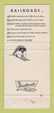 Matchbook Cover - Association of American Railroads Washington DC 30 Strike