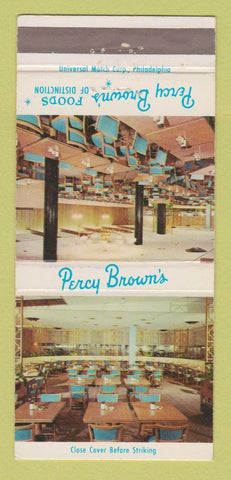 Matchbook Cover - Percy Brown's Restaurant Wilkes Barre PA WEAR 30 Strike
