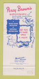 Matchbook Cover - Percy Brown's Restaurant Wilkes Barre PA WEAR 30 Strike