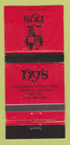 Matchbook Cover - Hy's Toronto ON Restaurant WEAR 30 Strike