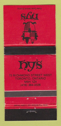 Matchbook Cover - Hy's Toronto ON Restaurant WEAR 30 Strike