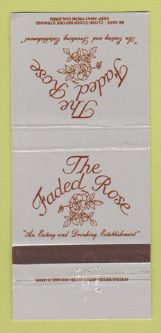 Matchbook Cover - Faded Rose Restaurant Little Rock Hot Springs AR 30 Strike