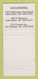 Matchbook Cover - Faded Rose Restaurant Little Rock Hot Springs AR 30 Strike
