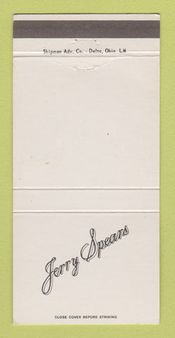 Matchbook Cover - Jerry Spears Funeral Home Columbus OH 30 Strike