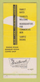 Matchbook Cover - Connor Hotel Laramie WY 30 Strike