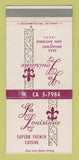 Matchbook Cover - La Louisiane French Restaurant San Antonio TX 30 Strike