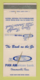 Matchbook Cover - Pan American Bank Brownsville TX 30 Strike