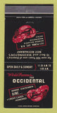 Matchbook Cover - Occidental Restaurant Washington DC 30 Strike
