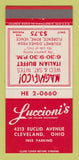 Matchbook Cover - Luccioni's Italian Restaurant Cleveland OH 30 Strike