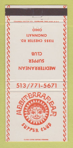 Matchbook Cover - Mediterranean Supper Club Cincinnati OH 30 Strike