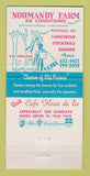 Matchbook Cover - Normandy Farm Potomac MD WEAR 30 Strike