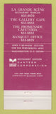Matchbook Cover - La Grande Scene French Restaurant Washington DC 30 Strike