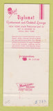 Matchbook Cover - Diplomat Restaurant Utica NY 30 Strike