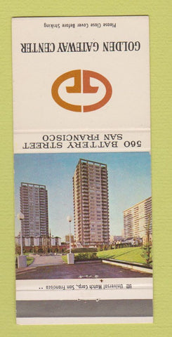 Matchbook Cover - Golden Gateway Center San Francisco CA 30 Strike