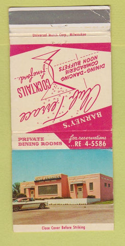 Matchbook Cover - Barney's Club Terrace Appleton WI WEAR 30 Strike