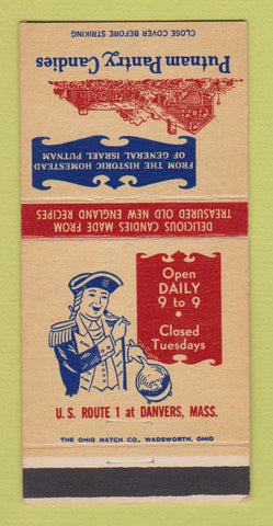 Matchbook Cover - Putnam Pantry Candy Danvers MA 30 Strike