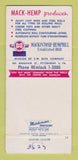 Matchbook Cover - Mackintosh Hemphill Bliss Iron Steel Pittsburgh PA 30 Strike