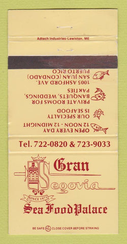 Matchbook Cover - Gran Seafood Palace San Juan Puerto Rico WEAR 30 Strike