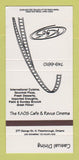 Matchbook Cover - Kaos Cafe Revue Cinema SAMPLE 30 Strike
