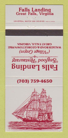 Matchbook Cover - Falls Landing Seafood Restaurant Great Falls VA 30 Strike