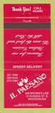 Matchbook Cover - Il Paesano Pizza Mississauga ON 30 Strike