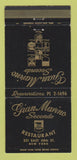 Matchbook Cover - Gian Marino Secondo Restaurant New York City WEAR 30 Strike