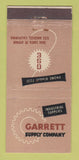 Matchbook Cover - Garrett Supply Los Angeles CA Industrial Abrasives 30 Stick