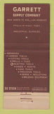 Matchbook Cover - Garrett Supply Los Angeles CA Industrial Abrasives 30 Stick