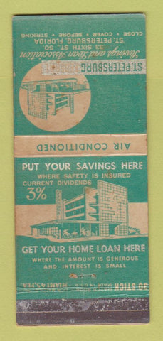 Matchbook Cover - St Petersburg Savings and Loan FL WORN 30 Stick