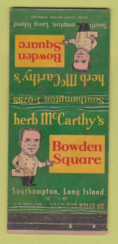 Matchbook Cover - Herb McCarthy's Southhampton LI NY WORN 30 Stick