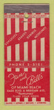 Matchbook Cover - Fan and Bills Steaks Miami Beach FL WORN 30 Stick