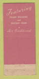 Matchbook Cover - Club Mona Lisa Restaurant Chicago IL 30 Stick