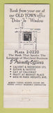 Matchbook Cover - Maryland Trust Company Baltimore MD 30 Stick