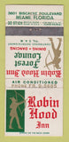 Matchbook Cover - Robin Hood Inn Miami FL WEAR 30 Stick