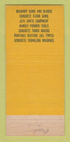 Matchbook Cover - Harman Construction Equipment Columbus OH 30 Stick