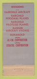 Matchbook Cover - Fairchild Engine Airplane Corp New York City WEAR 30 Stick