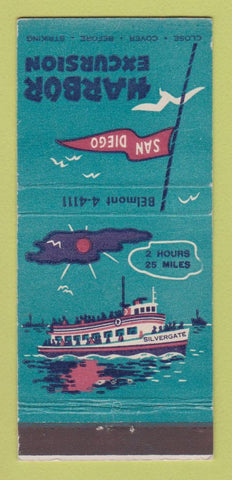 Matchbook Cover - Harbour Excursion San Diego CA Boat Tour WEAR 30 Stick