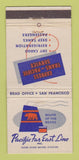 Matchbook Cover - Pacific Far East Line Cargo Shipping 30 Stick