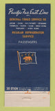 Matchbook Cover - Pacific Far East Line Cargo Shipping 30 Stick
