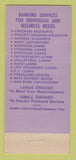 Matchbook Cover - Irvington National Bank NJ 30 Stick