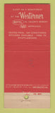 Matchbook Cover - Westerner Motel El Cajon CA 30 Stick