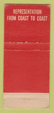 Matchbook Cover - National Tool Salvage Detroit MI WEAR 30 Stick