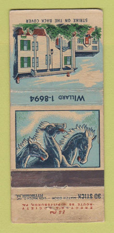 Matchbook Cover - Erector's Society Pittsburgh PA WORN 30 Stick