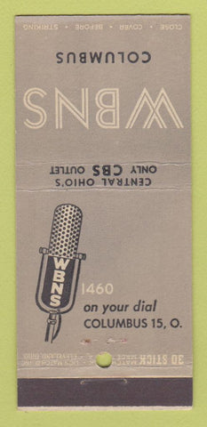Matchbook Cover - WBNS Radio Columbus OH CBS 30 Stick